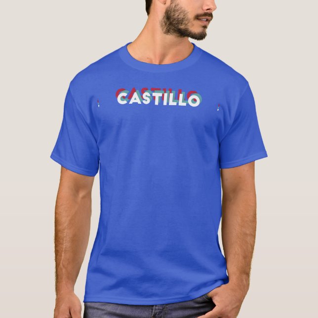 Castillo Name Funny Name Castillo 80s theme T-Shirt (Front)