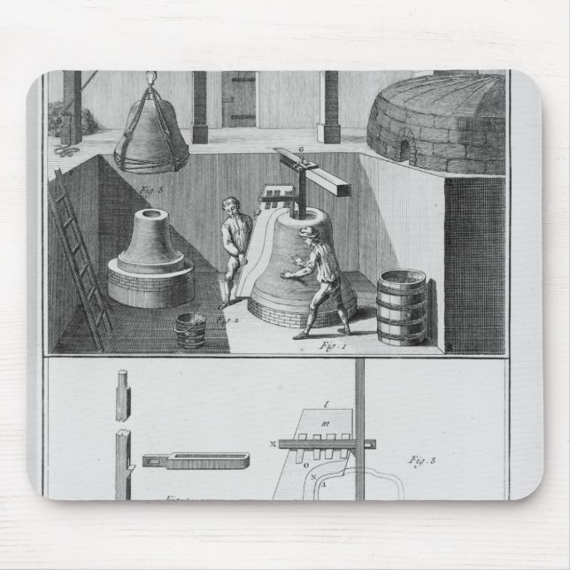 Casting bells, illustration from 'Encyclopaedia' Mouse Pad (Front)