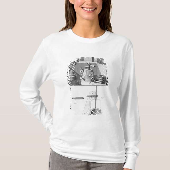 Casting bells, illustration from 'Encyclopaedia' T-Shirt (Front)