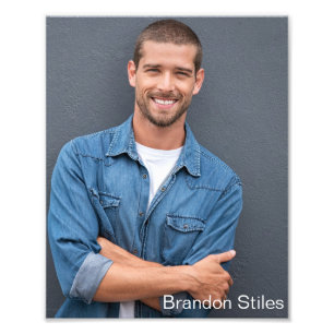Casting Call Headshots - Full Bleed 8x10 Lt Text Photo Print