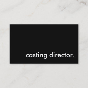 casting director. business card