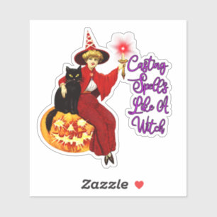 Casting Spells Like A Witch - Halloween Black Cat