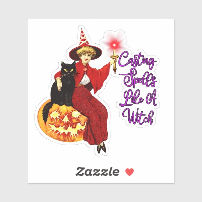 Casting Spells Like A Witch - Halloween Black Cat  (Sheet)
