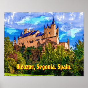 Castle Alcazar, Segovia, Spain. Poster