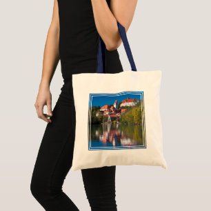 Castle and Abby by the River Tote Bag