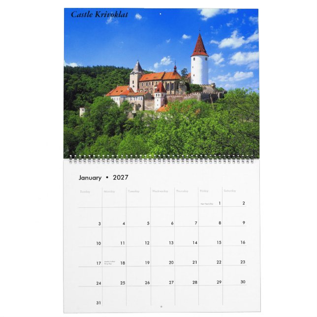 Castle and Chateaus 2010 Calendar (Jan 2027)