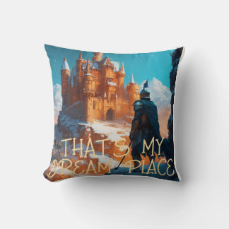 CASTLE AND HER DREAMER Throw Pillow