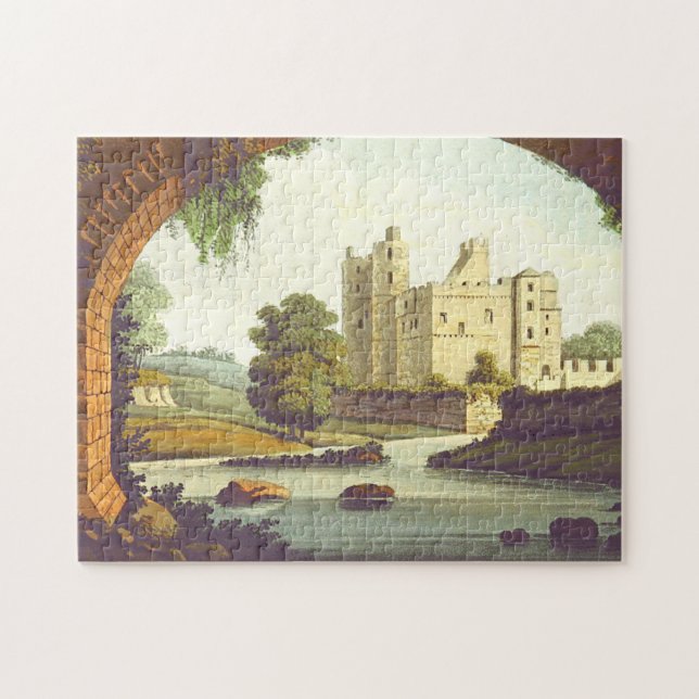 Castle and River Through a Brick Arch Puzzle (Horizontal)