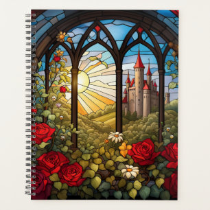 Castle and Roses Stained Glass Window Planner