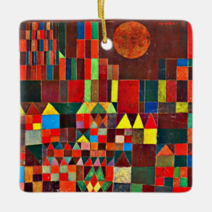 Castle and Sun, abstract art by Paul Klee  Ceramic Ornament