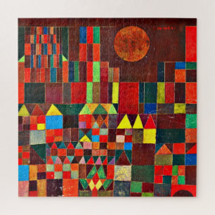 Castle and Sun, abstract art by Paul Klee, Jigsaw Puzzle