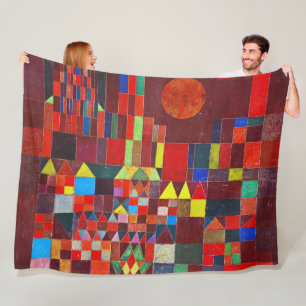 Castle and Sun, Paul Klee Fleece Blanket