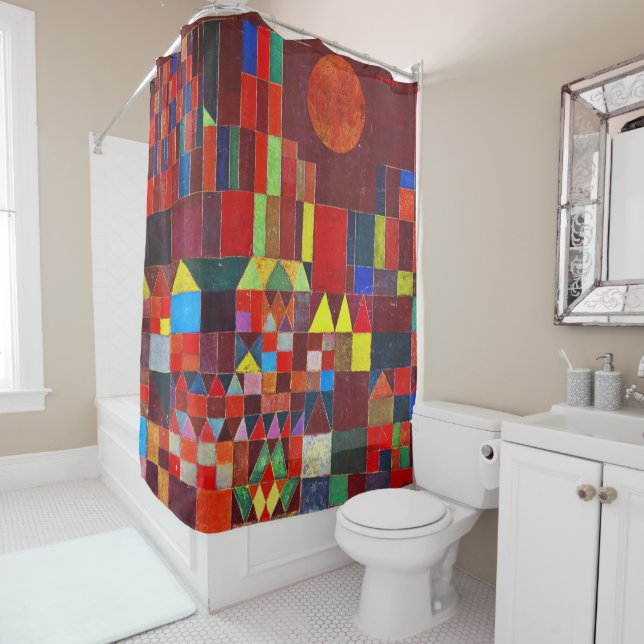Castle and Sun, Paul Klee Shower Curtain (In Situ)