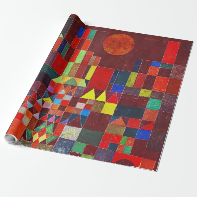 Castle and Sun, Paul Klee Wrapping Paper (Unrolled)