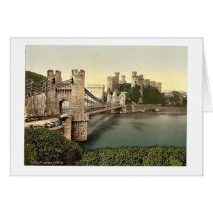 Castle and suspension bridge, Conway (i.e. Conwy),