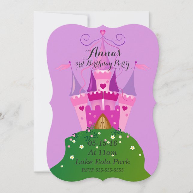 Castle Birthday Invitations (Front)