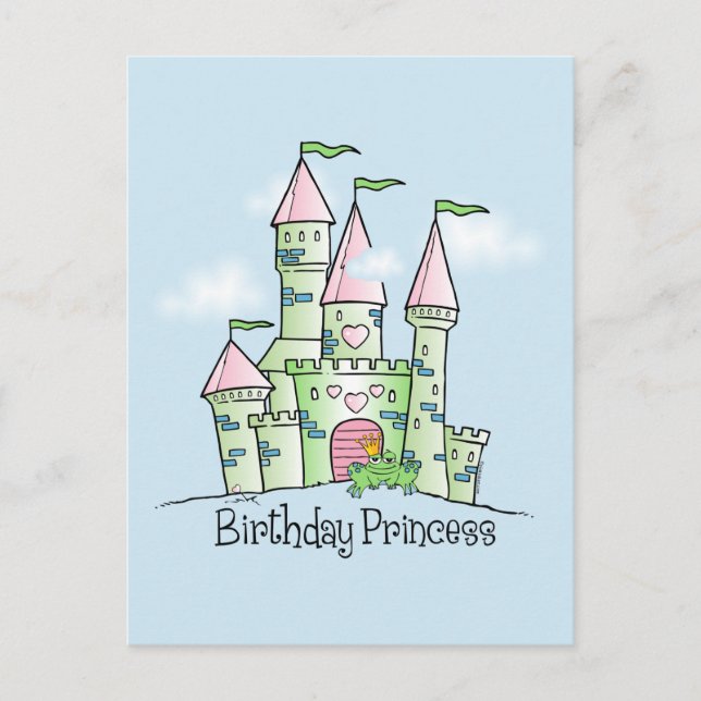Castle Birthday Princess Postcard (Front)