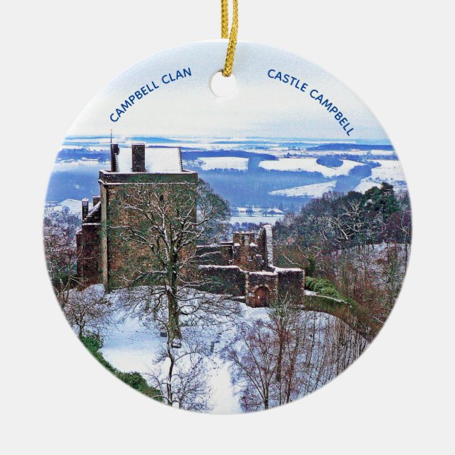 Castle Campbell Clan Christmas Ceramic Ornament (Front)