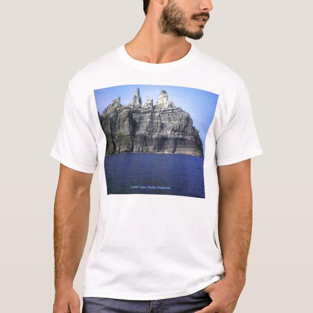 Castle Cape on Alaska Peninsula T-Shirt (Front)