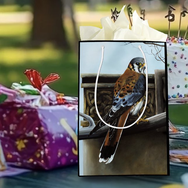 Castle Celtic Kestrel Bird Medium Gift Bag (Creator Uploaded)