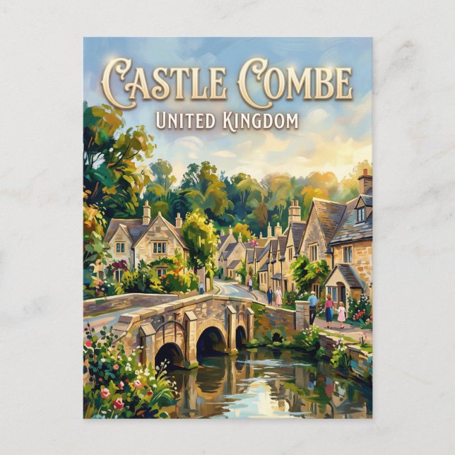 Castle Combe United Kingdom Postcard (Front)