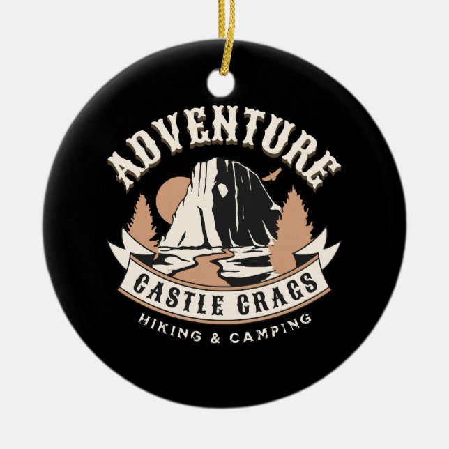 Castle Crags State Park California Ceramic Ornament (Front)