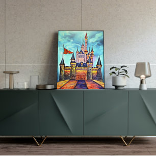 Castle Digital Fantasy Art Poster #01