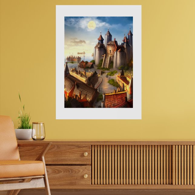 Castle Digital Fantasy Art Poster #04 (Living Room 2)