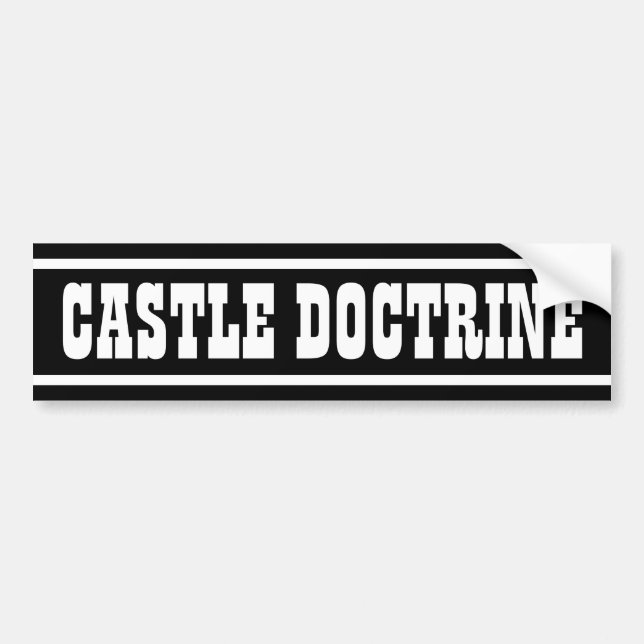 Castle Doctrine Bumper Sticker (Front)