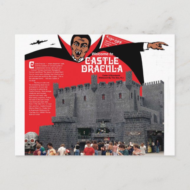 Castle Dracula in Wildwood, New Jersey Postcard (Front)