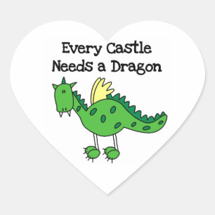 Castle Dragon Heart Sticker