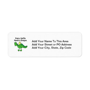 Castle Dragon Return Address Label