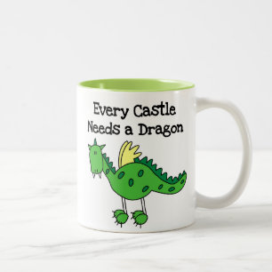Castle Dragon Two-Tone Coffee Mug
