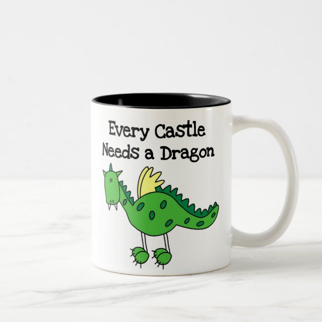 Castle Dragon Two-Tone Coffee Mug (Right)