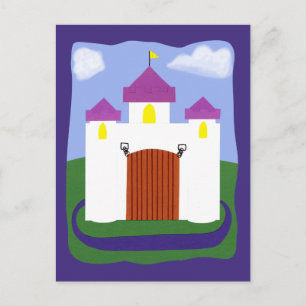 Castle Fairytale with Purple Turrets Postcard
