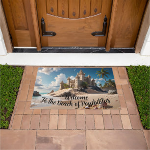 Castle from the Beach of Possibilities Doormat