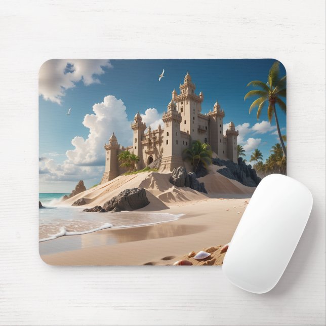 Castle from the Beach of Possibilities Mouse Pad (With Mouse)