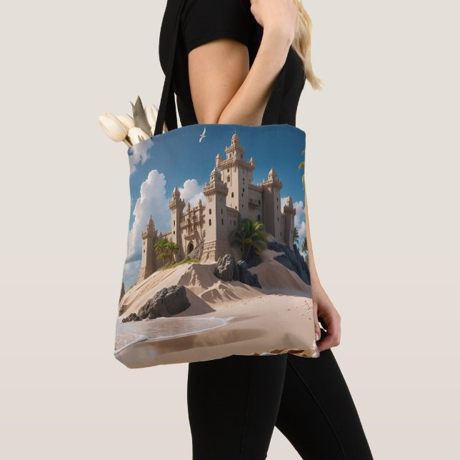 Castle from the Beach of Possibilities Tote Bag (Close Up)