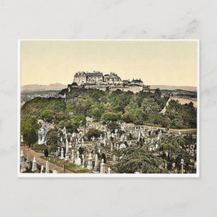 Castle from tower, Stirling, Scotland classic Phot Postcard