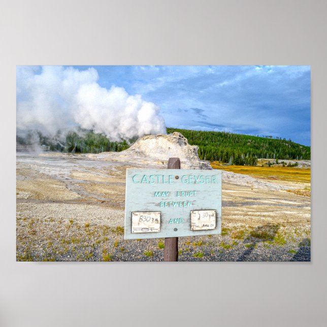 Castle Geyser, Yellowstone National Park, Wyoming Poster (Front)