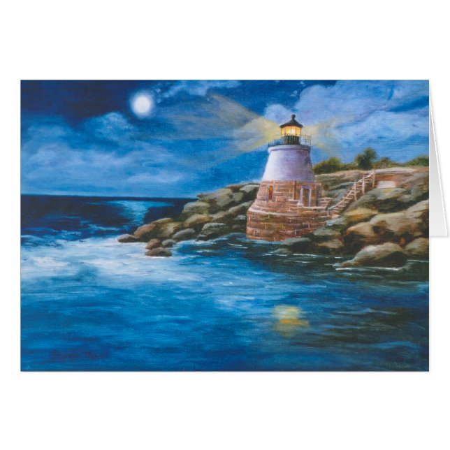 Castle Hill Lighthouse Blank Card (Front Horizontal)