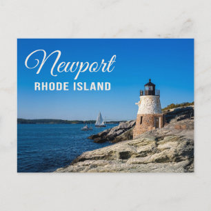 Castle Hill Lighthouse Newport Rhode Island RI Postcard