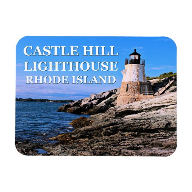 Castle Hill Lighthouse, Rhode Island Magnet (Horizontal)