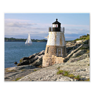Castle Hill Lighthouse, Rhode Island Photo Print