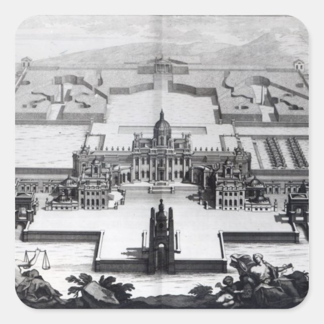 Castle Howard, from 'Vitruvius Britannicus' Square Sticker (Front)
