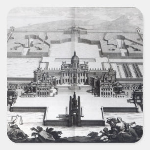Castle Howard, from 'Vitruvius Britannicus' Square Sticker