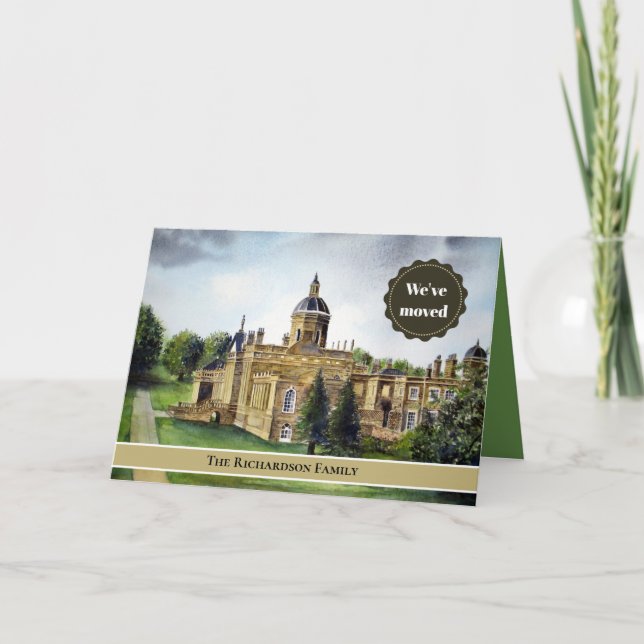 Castle Howard Yorkshire New Home We Have Moved Ann Announcement (Front)