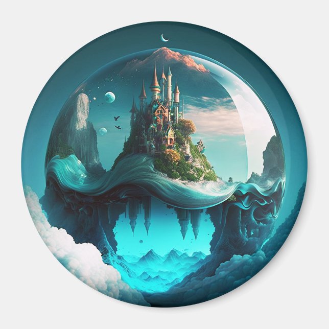 Castle In Crystal Ball Magnet (Front)