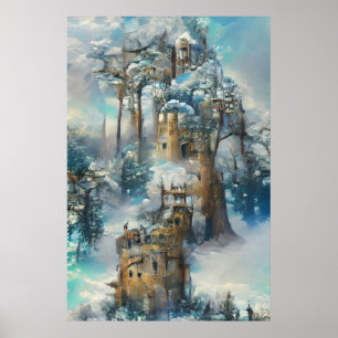 Castle In Forest, Fantasy Jungle, Magic Castle Poster
