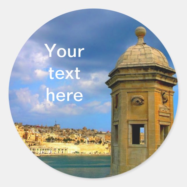 Castle in Malta Classic Round Sticker (Front)